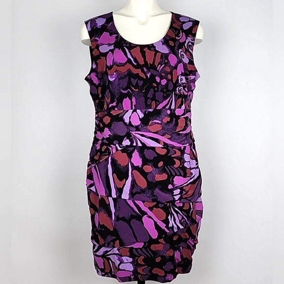 Ricki's Dresses & Skirts - Ricki's Sleeveless Tiered Sheath Sleeveless Dress Purple Black  Lined Stretch XL